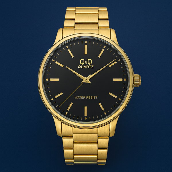 RELOJ HOMBRE - Q&Q 2025 CARA NEGRA